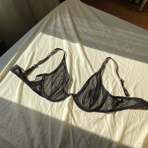 Blush Lingerie Frame Bra — plunge mesh underwire bra, no padding